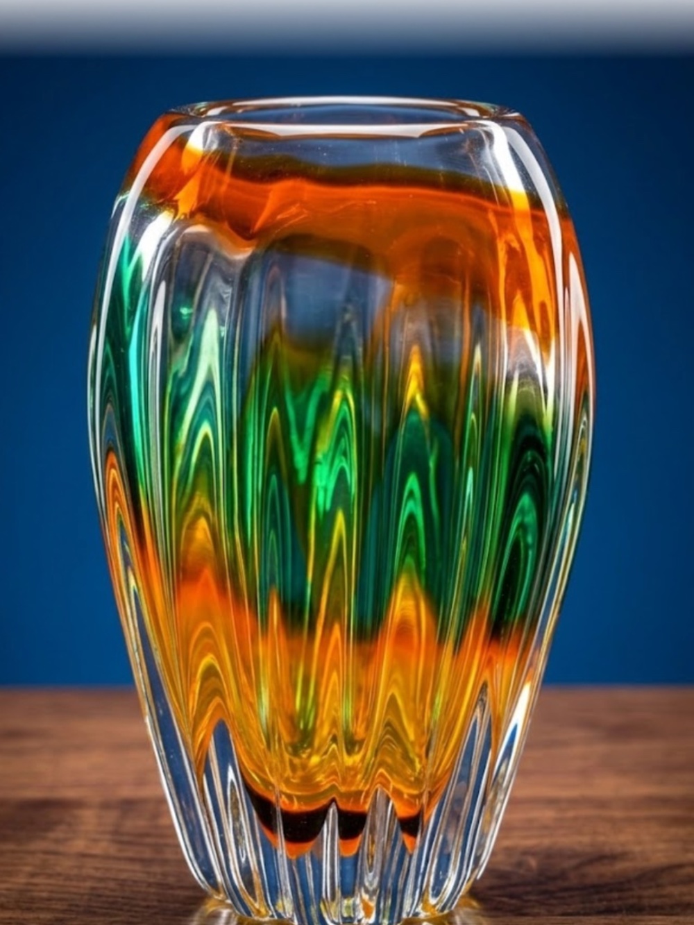 Vintage Narumi "Fantasy" Art Glass Vase – Sanyu Glass Japan, Mid-Century Sommers